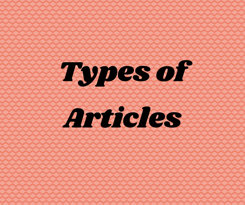 types of articles